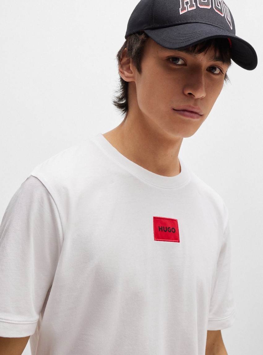 HUGO T-Shirt With Logo Label Diragolino212 - White