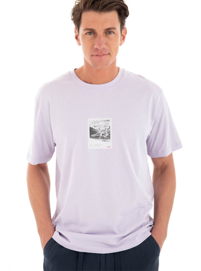 HUGO Relaxed Fit T-Shirt Darthy - Lilac