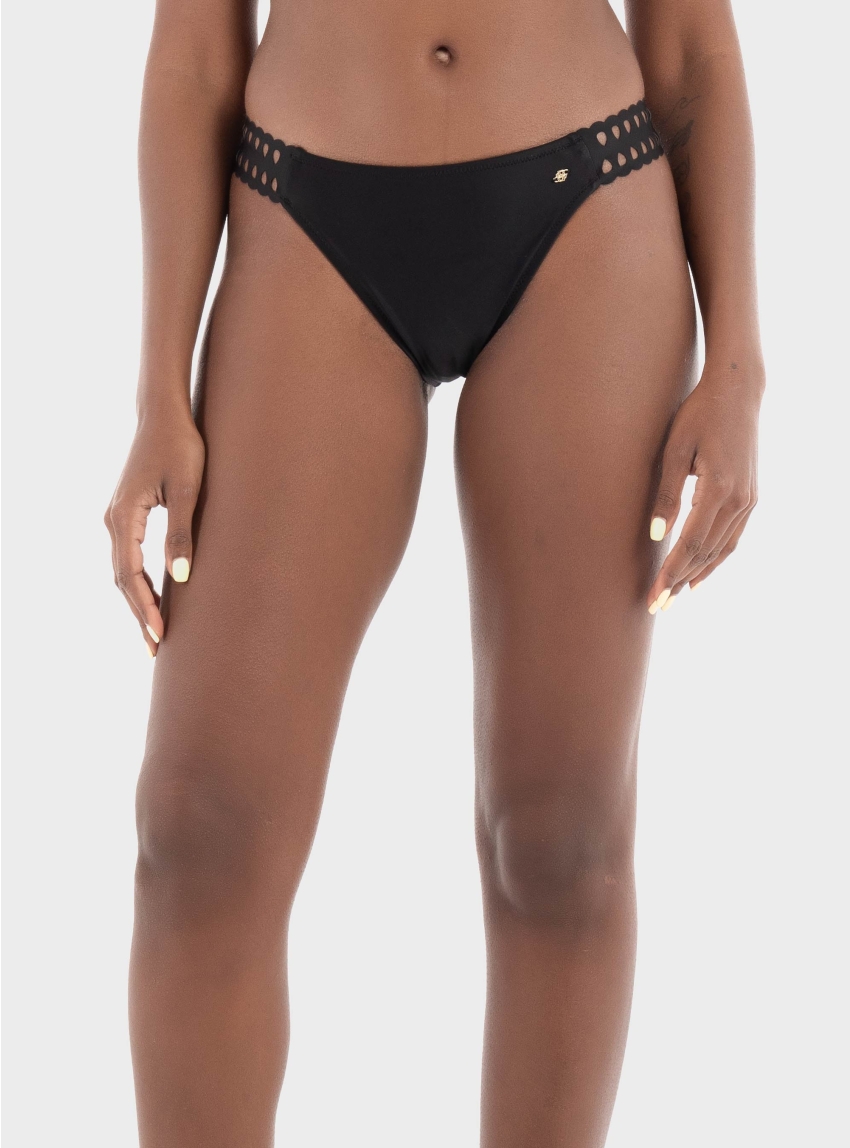 BOSS Bikini Bottom EYELET TANGA - Black