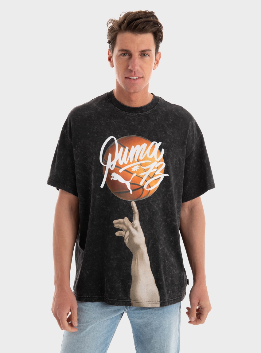 PUMA Dylan Exhibit Basketball Tee - Black