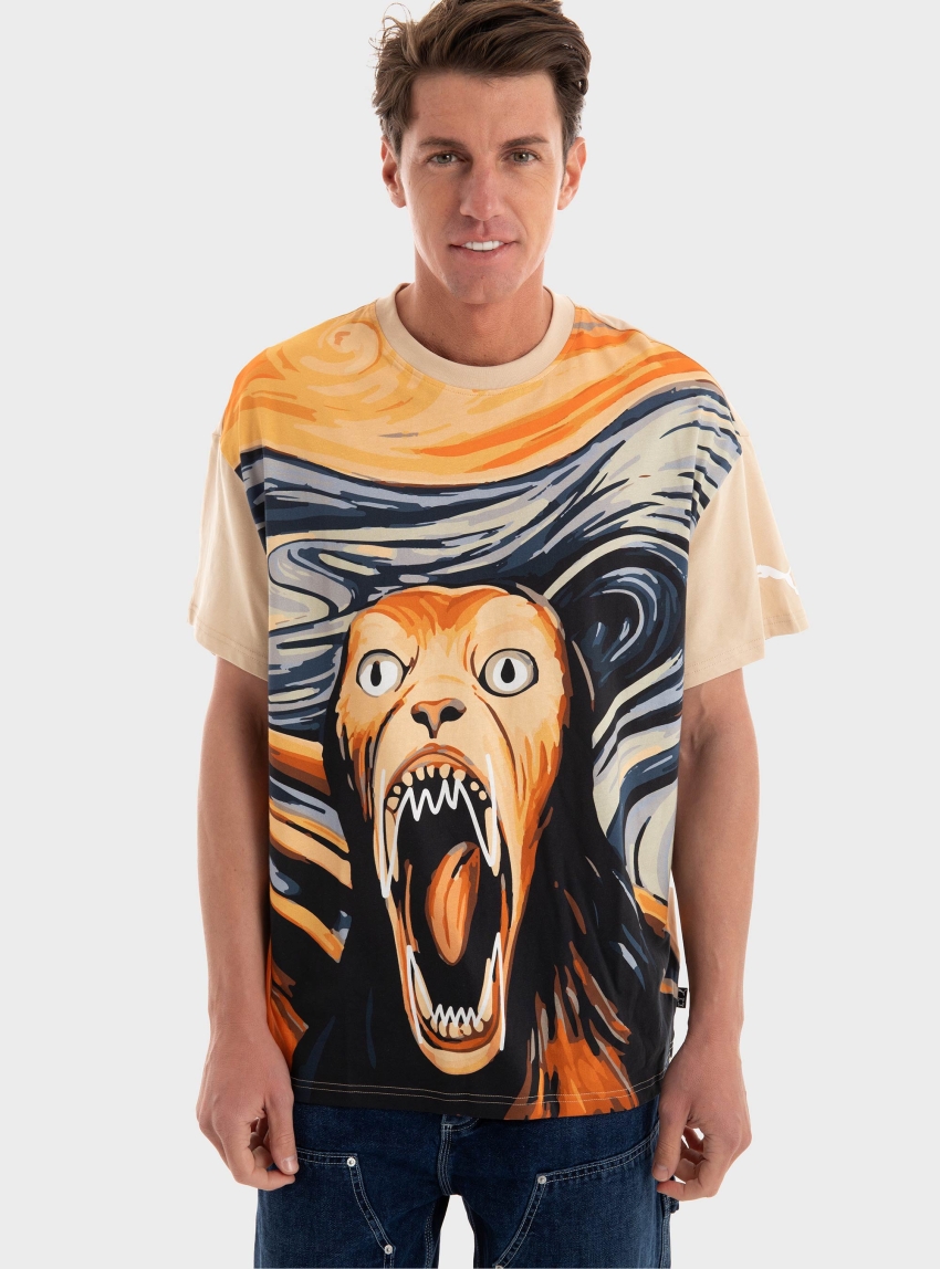 PUMA Dylan Exhibit Basketball Tee - Light Beige