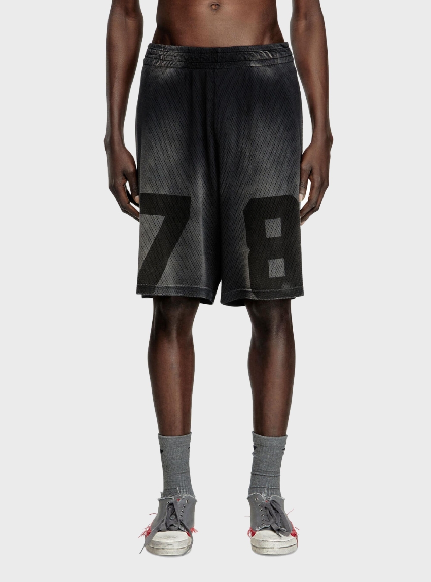 Diesel P-TAIN-MESH SHORTS - Black