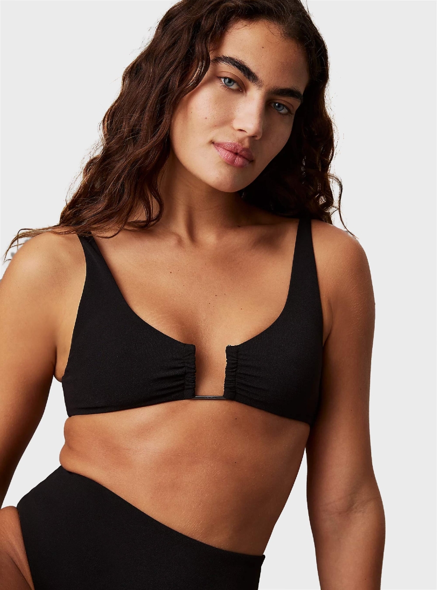 Calvin Klein Triangle Bikini Top - Black