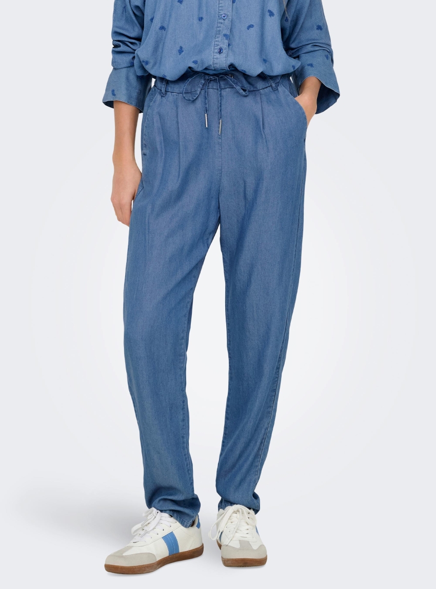 Only Poptrash Charis Pants - Medium Aged Denim