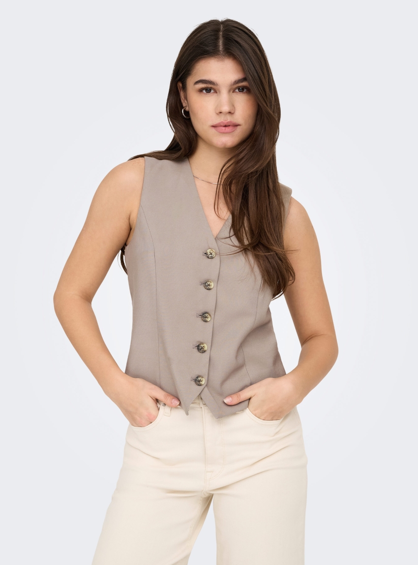 Only Iris Aris Waistcoat - Beige