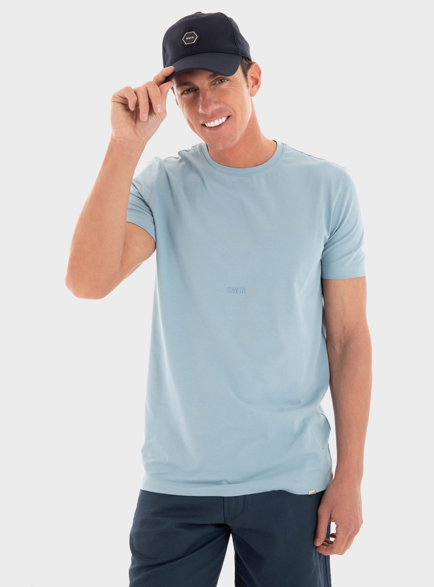 BALR. Logo Slim T-Shirt - Light Blue