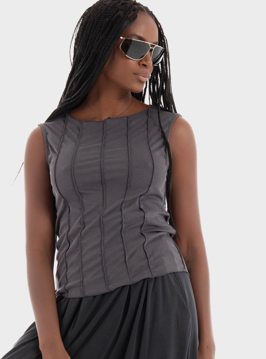 Four Minds Top - Dark Grey