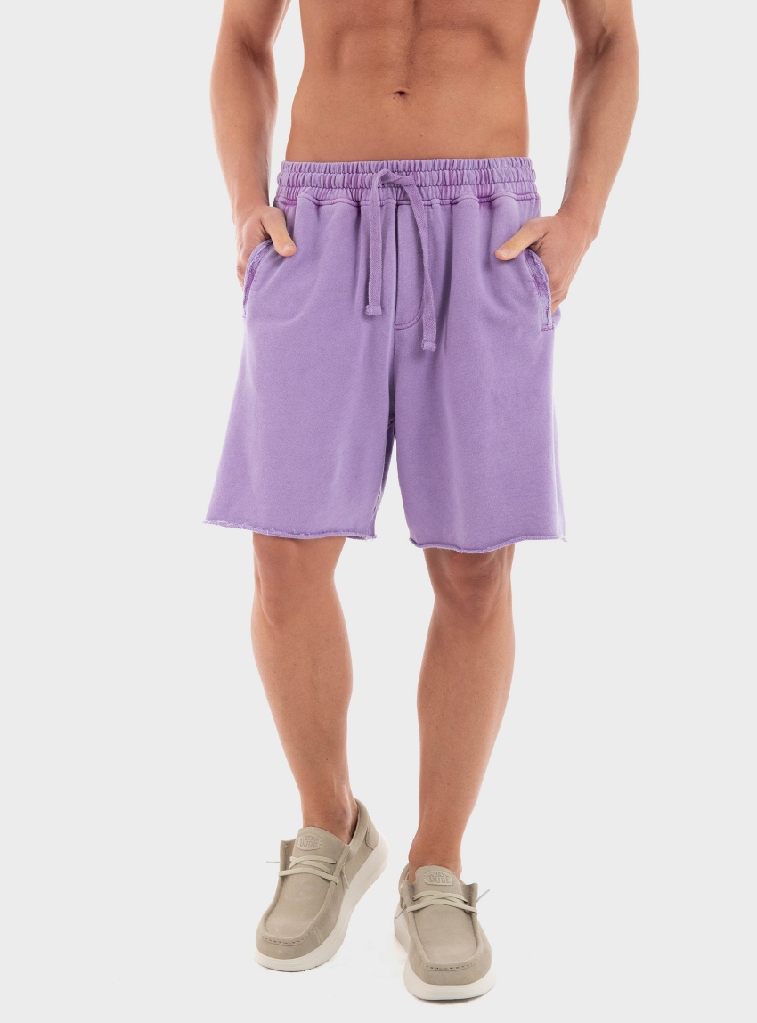 Dirty Laundry Raw Edges Sweatbermuda - Purple
