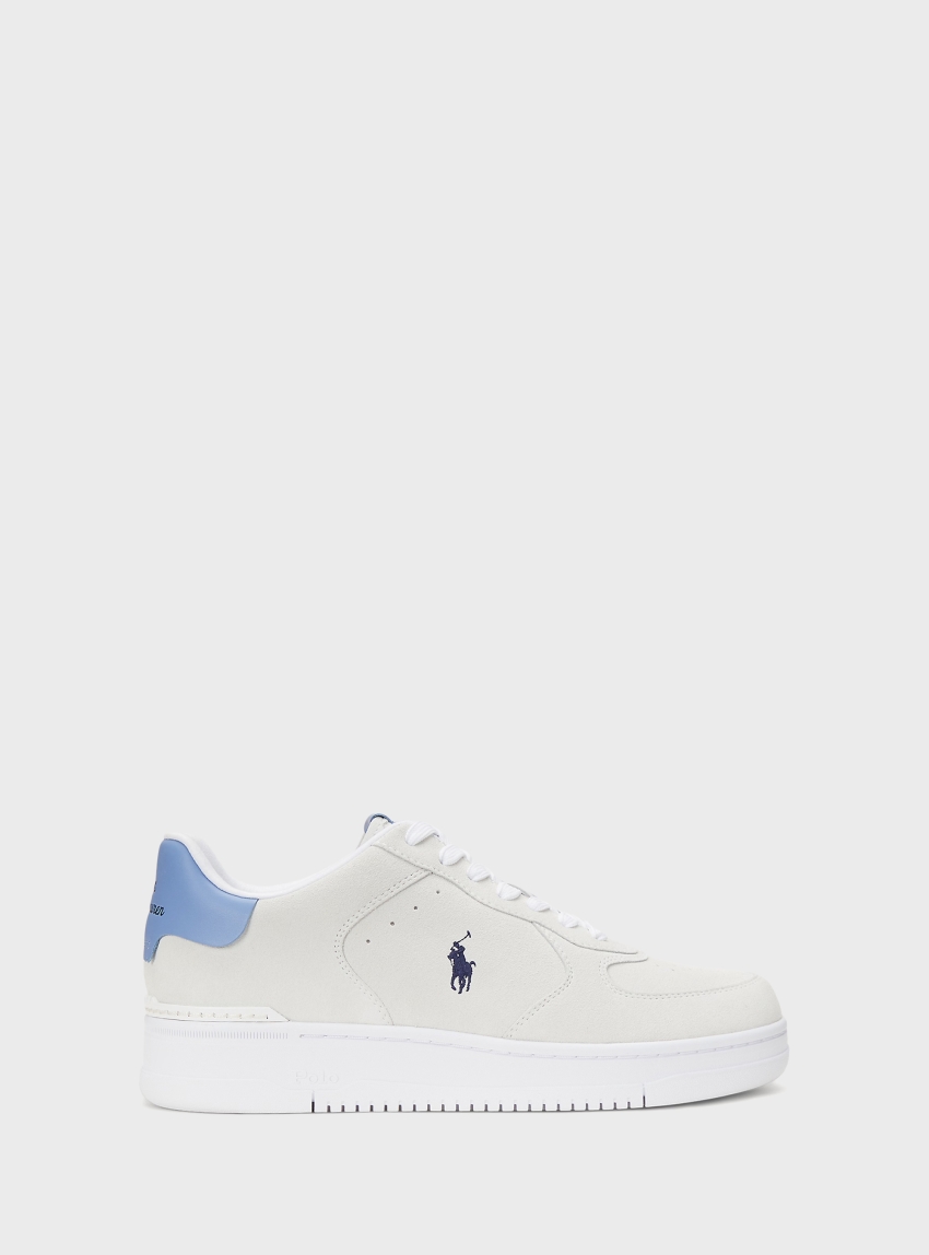 Polo Ralph Lauren Masters Court Suede Trainers - White