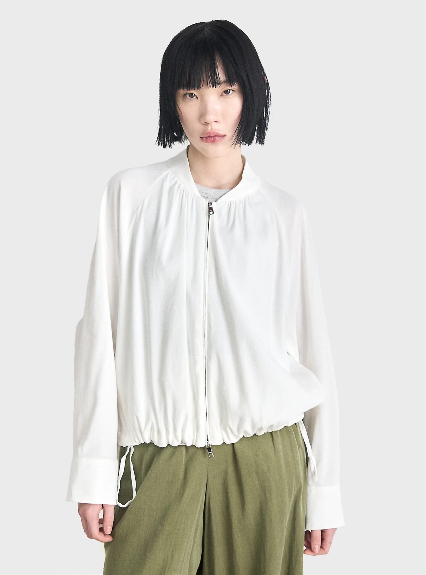 BOSS Relaxed Fit Linen Blend Jacket Jalpes - White