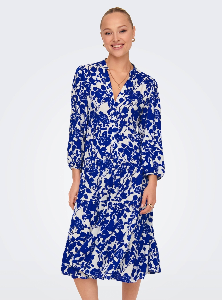 Only Milana 7/8 Dress - Blue