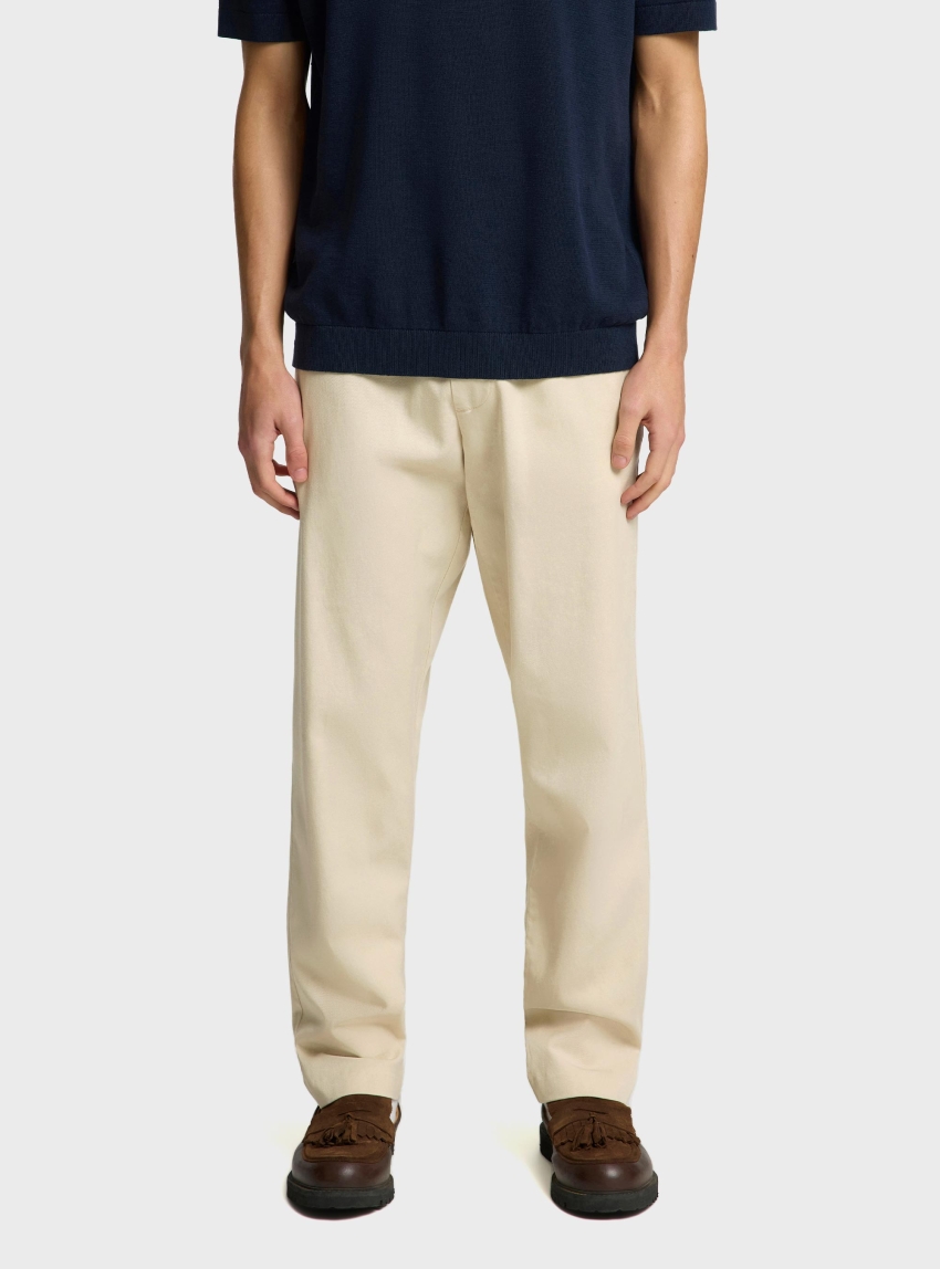 Selected 190-Reg Tape Ace Thais Summer Pants - Ecru