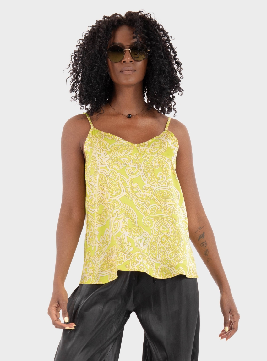 Only Paula Singlet Top - Apple Green