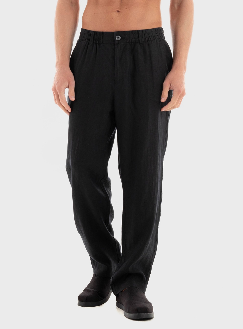 Jack & Jones Karl Lawrence Linen Chinos - Black