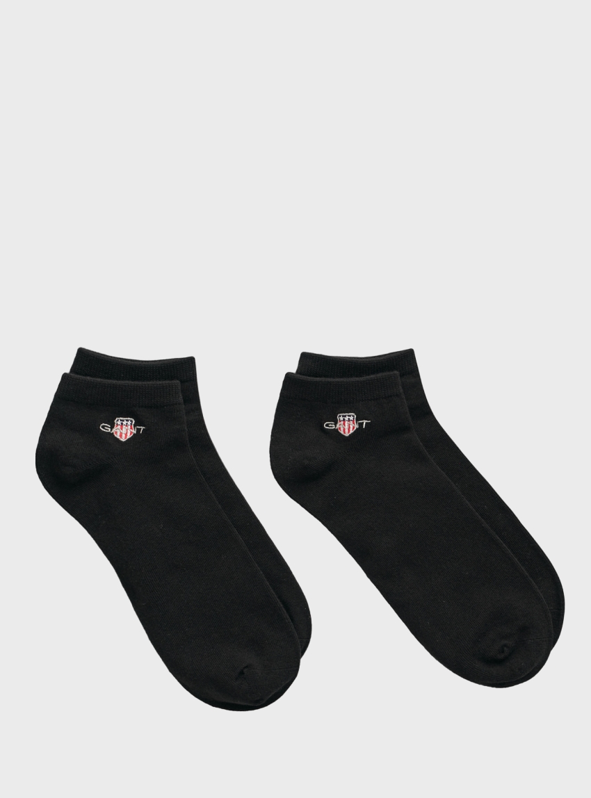 Gant 2-Pack Shield Ankle Socks - Black