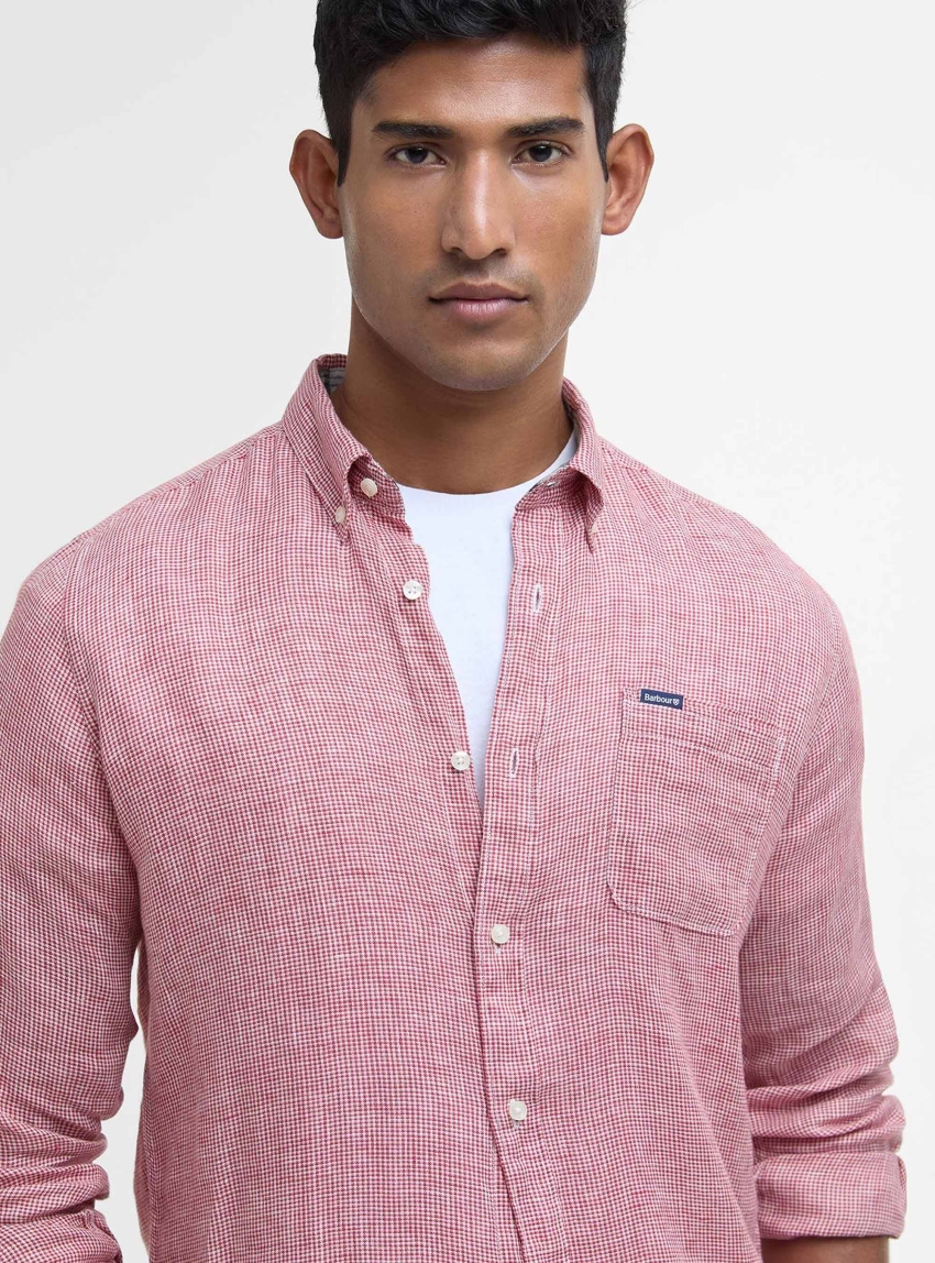 Barbour Linton Tailored Long-Sleeved Shirt - Red