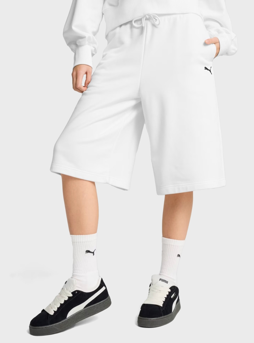 PUMA WARDROBE ESS Relaxed Jorts 14' TR - White