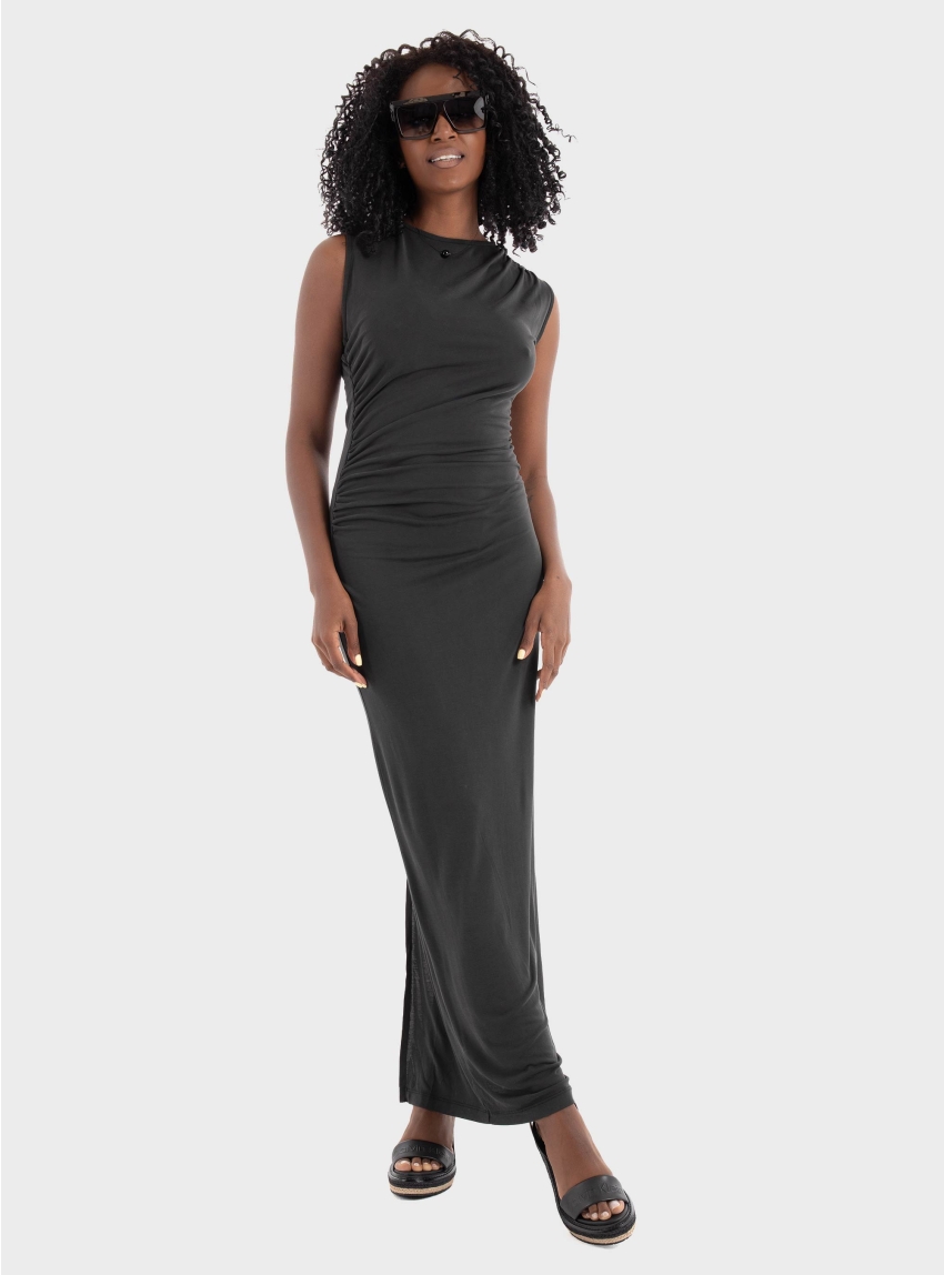 Black & Black  Dress - Dark Grey