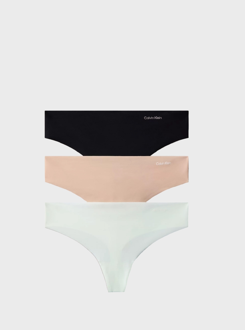 Calvin Klein 3 Pack Thongs - Invisibles - Multi Colors