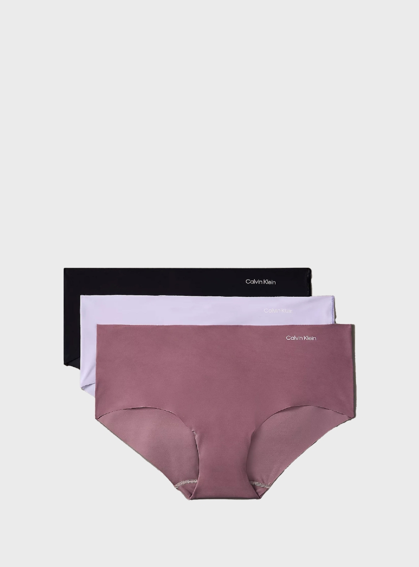 Calvin Klein 3 Pack Hipster Panties - Invisibles - Multi Colors