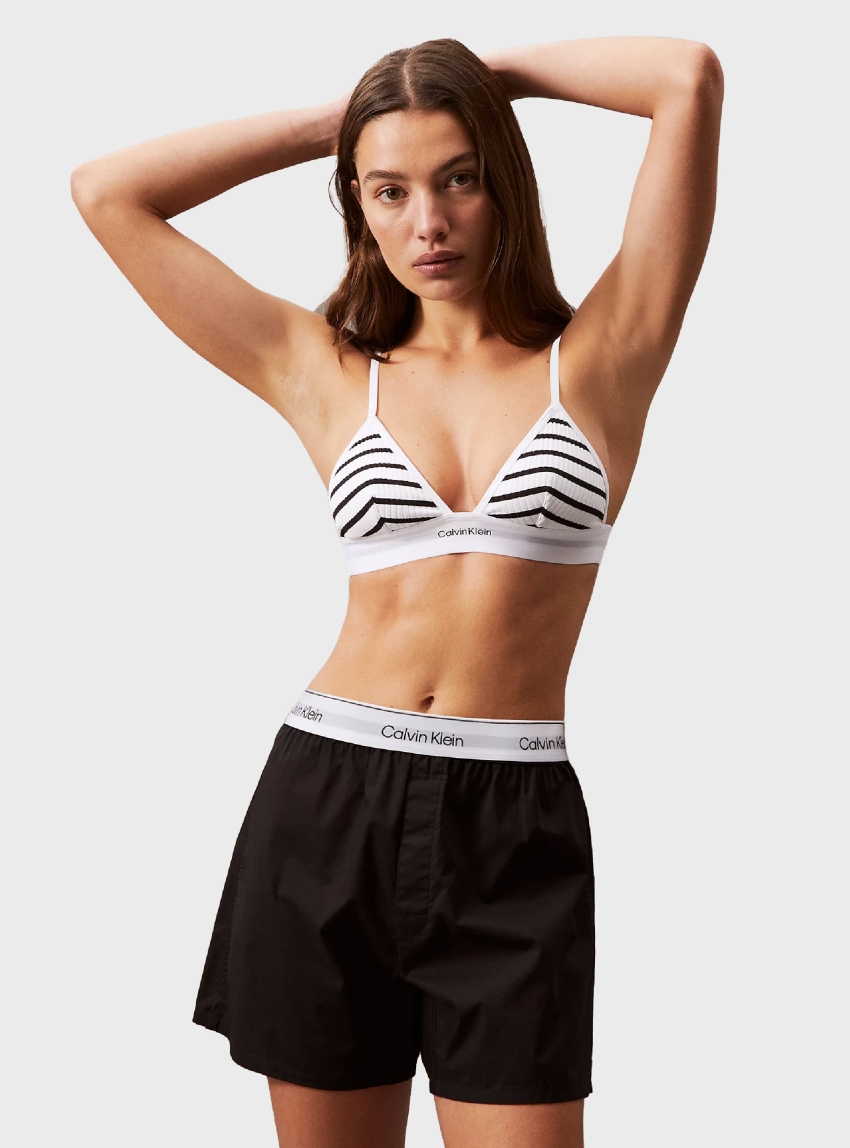 Calvin Klein Unlined Triangle Bra - Striped