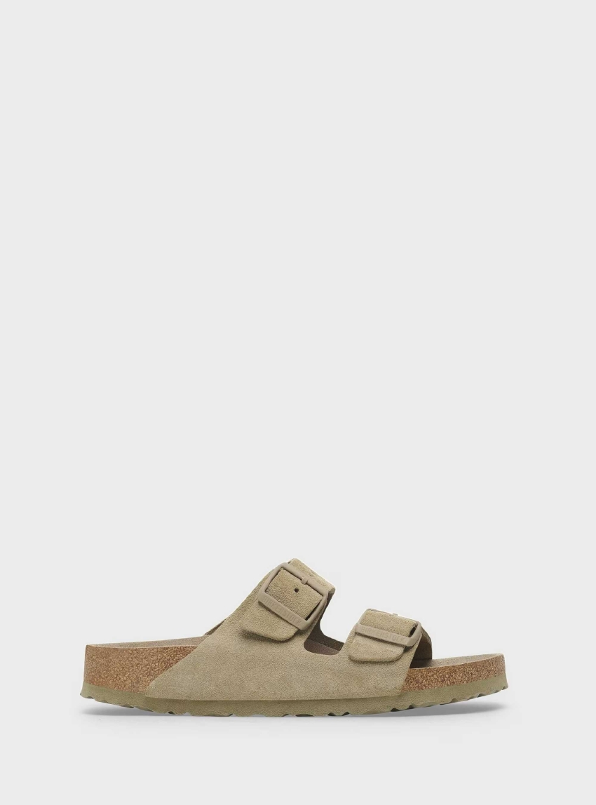 Birkenstock Arizona Soft Footbed Regular Fit Sandals - Light Olive