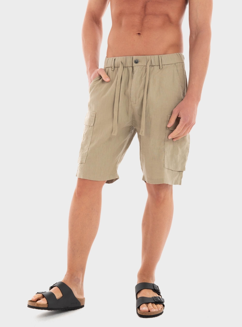 Gianni Lupo Linen Pants - Camel