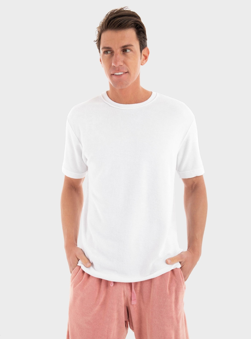 Dirty Laundry Terry Towel T-Shirt - White