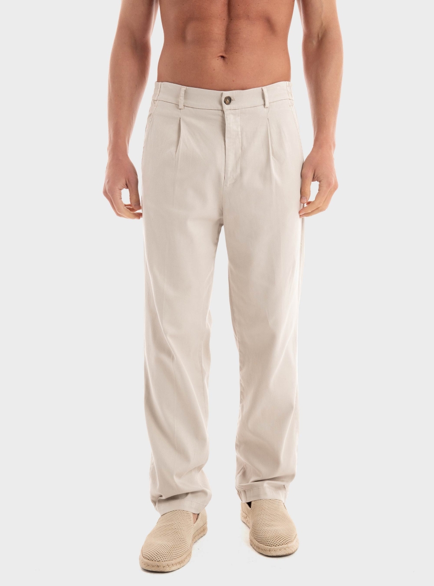 Dirty Laundry Pleated Trousers - Light Beige