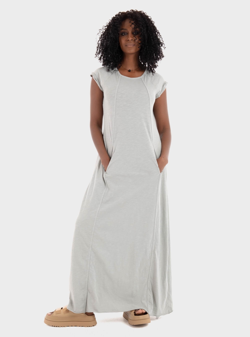 Dirty Laundry Slub Raglan Dress - Beige