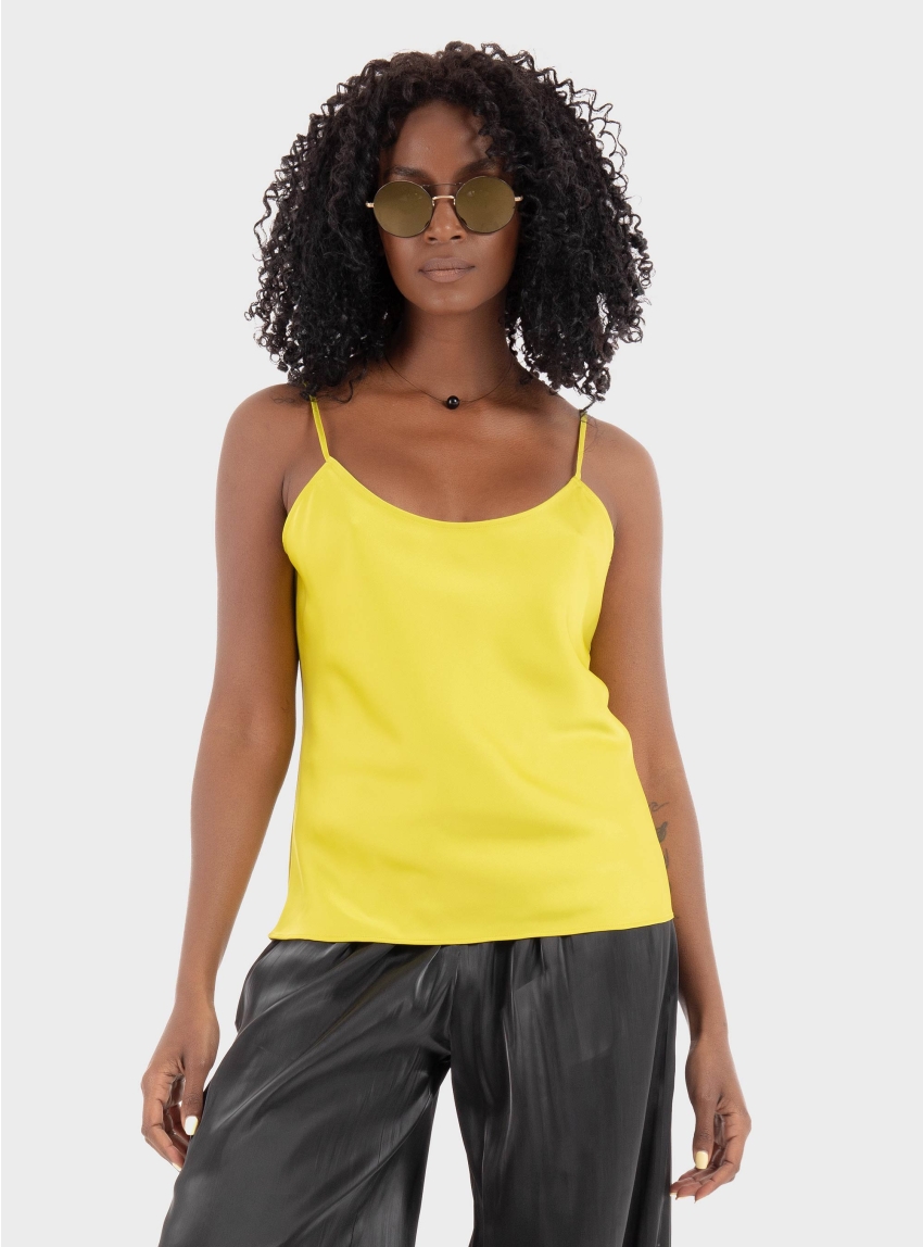 Calvin Klein Matt Shine Satin Shirt - Olive 
