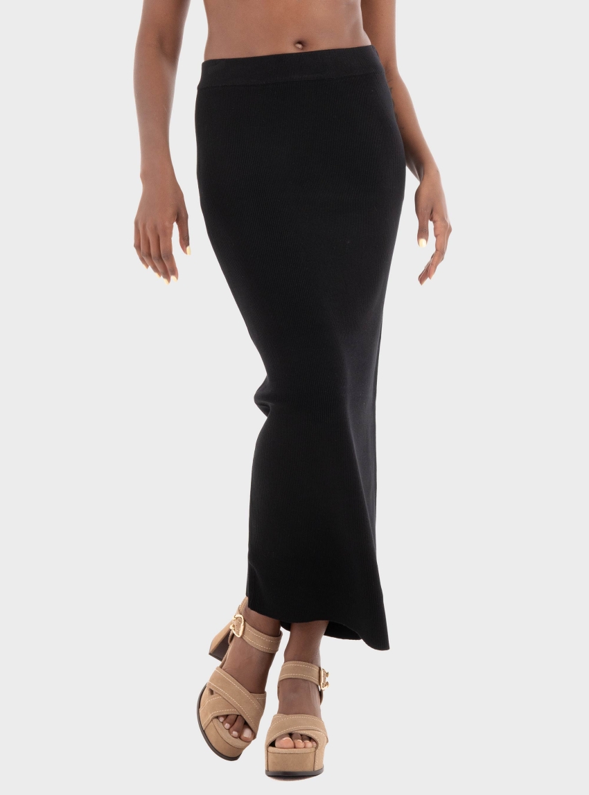 JJXX Esther Tight Maxi Knitted Skirt - Black