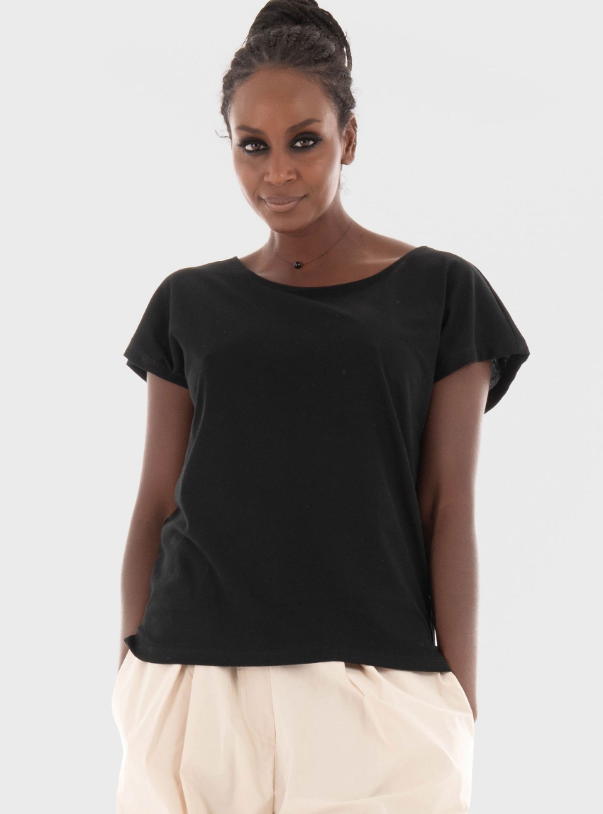 Only May Open Back Top - Black