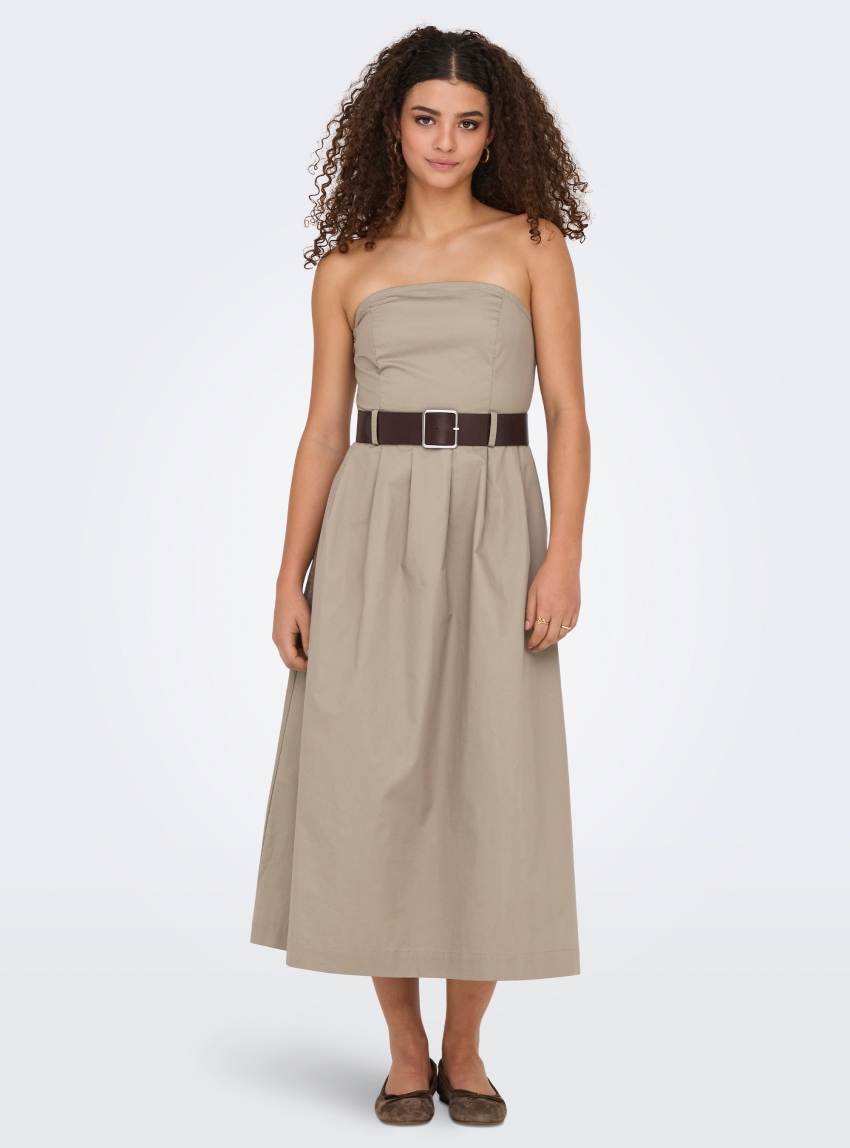 Only Zora Long Tube Dress - Beige