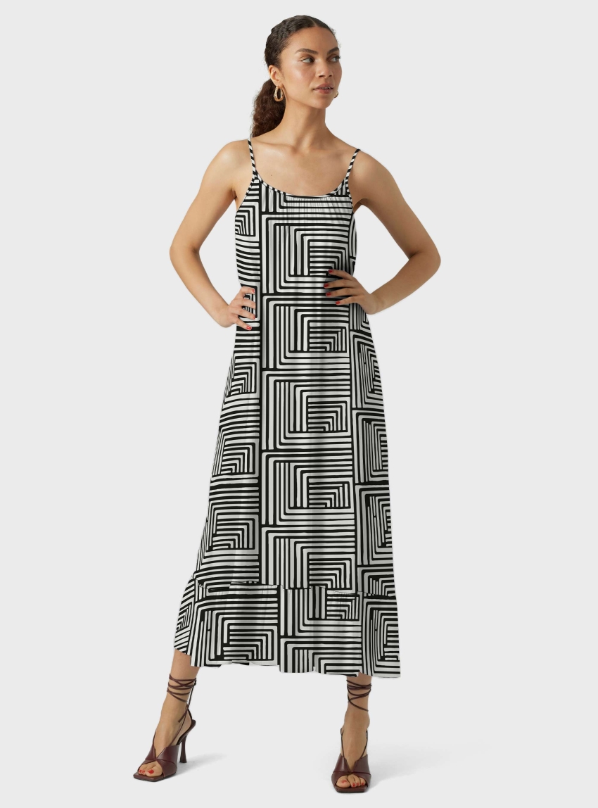 Vero Moda Easy Joy 7/8 Strap Dress - Black