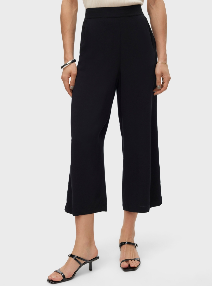Vero Moda Easy Joy High Waist Culotte Pants - Black