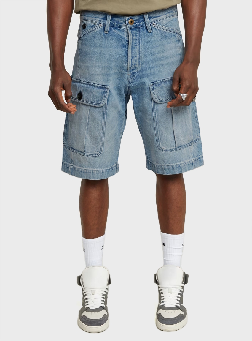 G-Star Bend 3D Cargo Shorts - Light Aged Denim