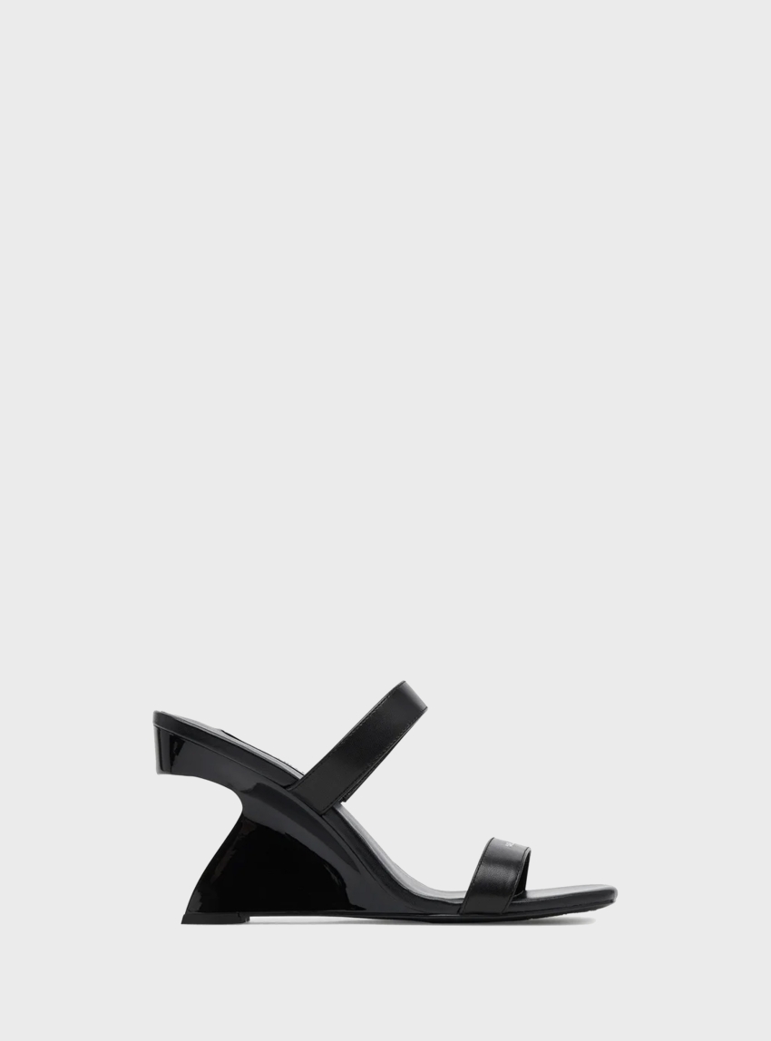 Karl Lagerfeld Waverly Twin Strap Heeled Sandals - Black
