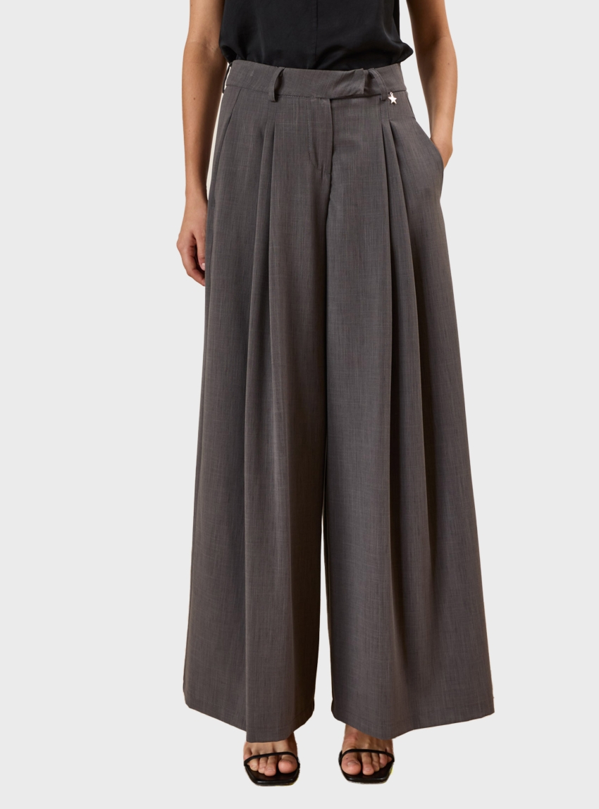 Souvenir Wide Leg Trousers - Grey