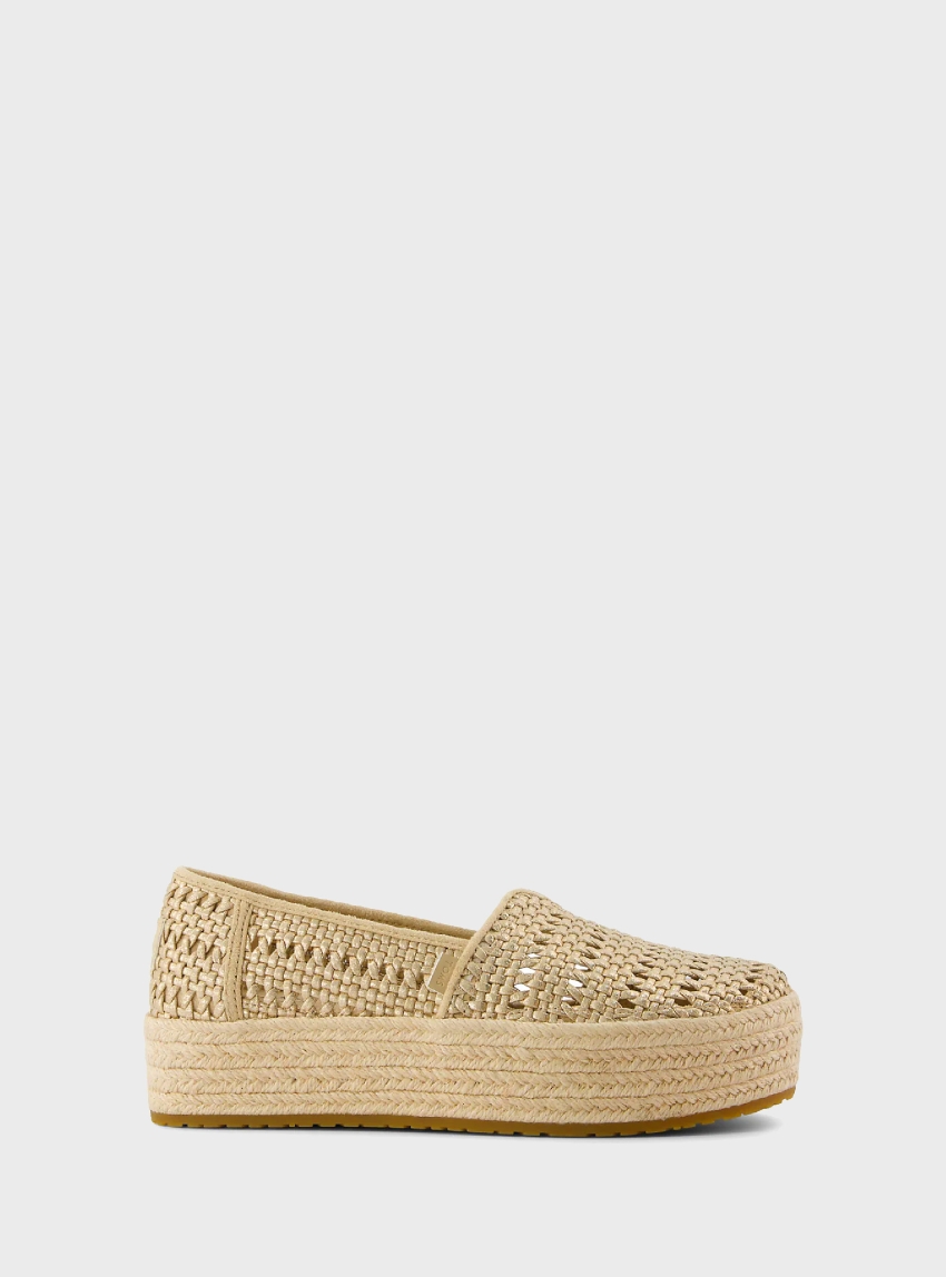 Toms Valencia Platform Espadrilles - Gold