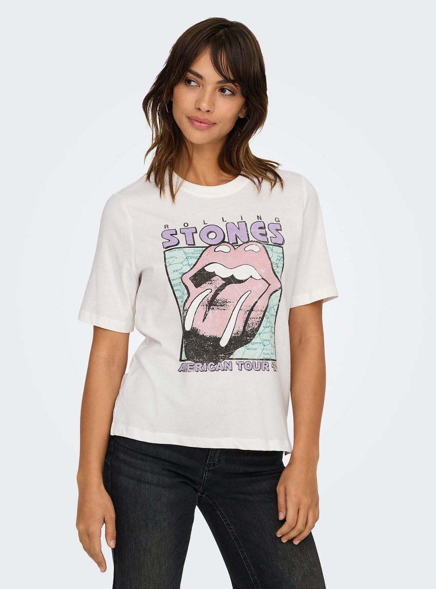 Only Rolling Stones T-Shirt - White