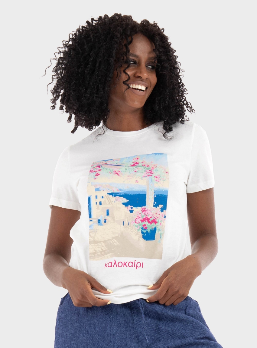 Vero Moda Siane Francis T-Shirt - Light Blue