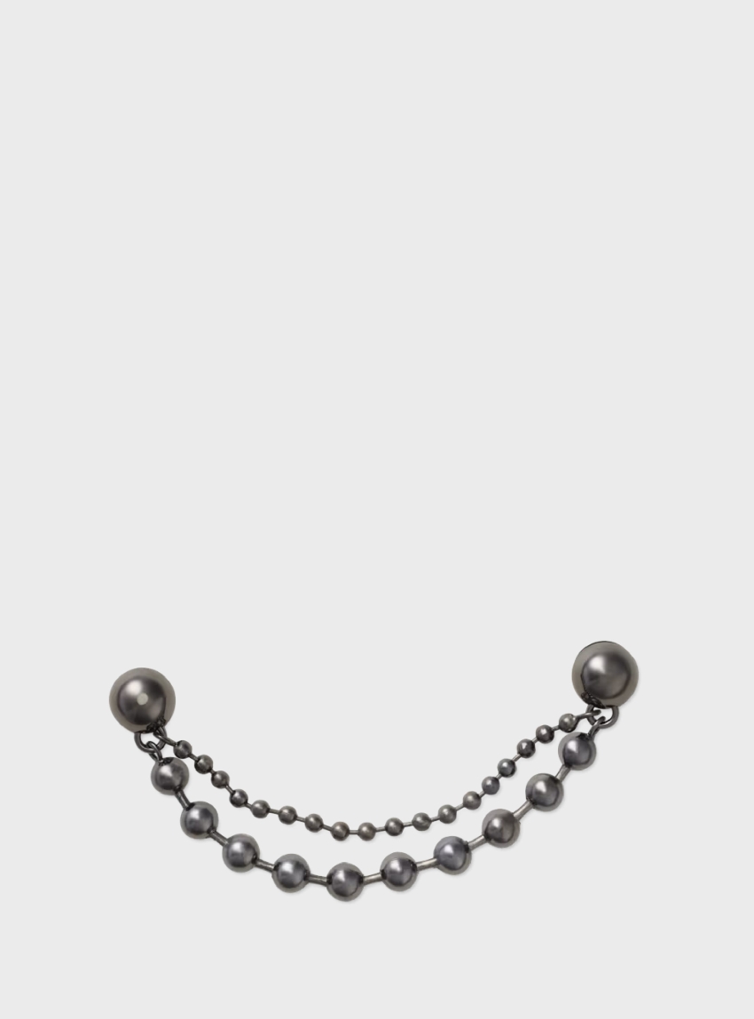 Crocs Jibbitz™ Charms Double Black Gem Chain - Black