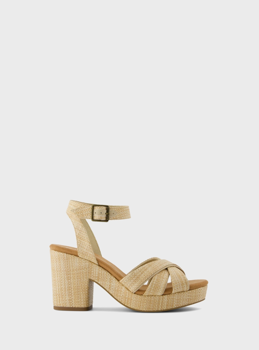 Toms Majorca Rope Strappy Platform Sandals - Natural