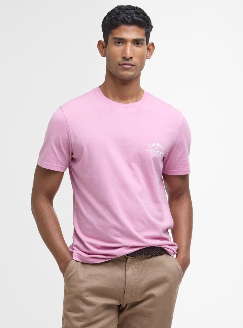 Barbour Cranmer Logo T-Shirt - Pink