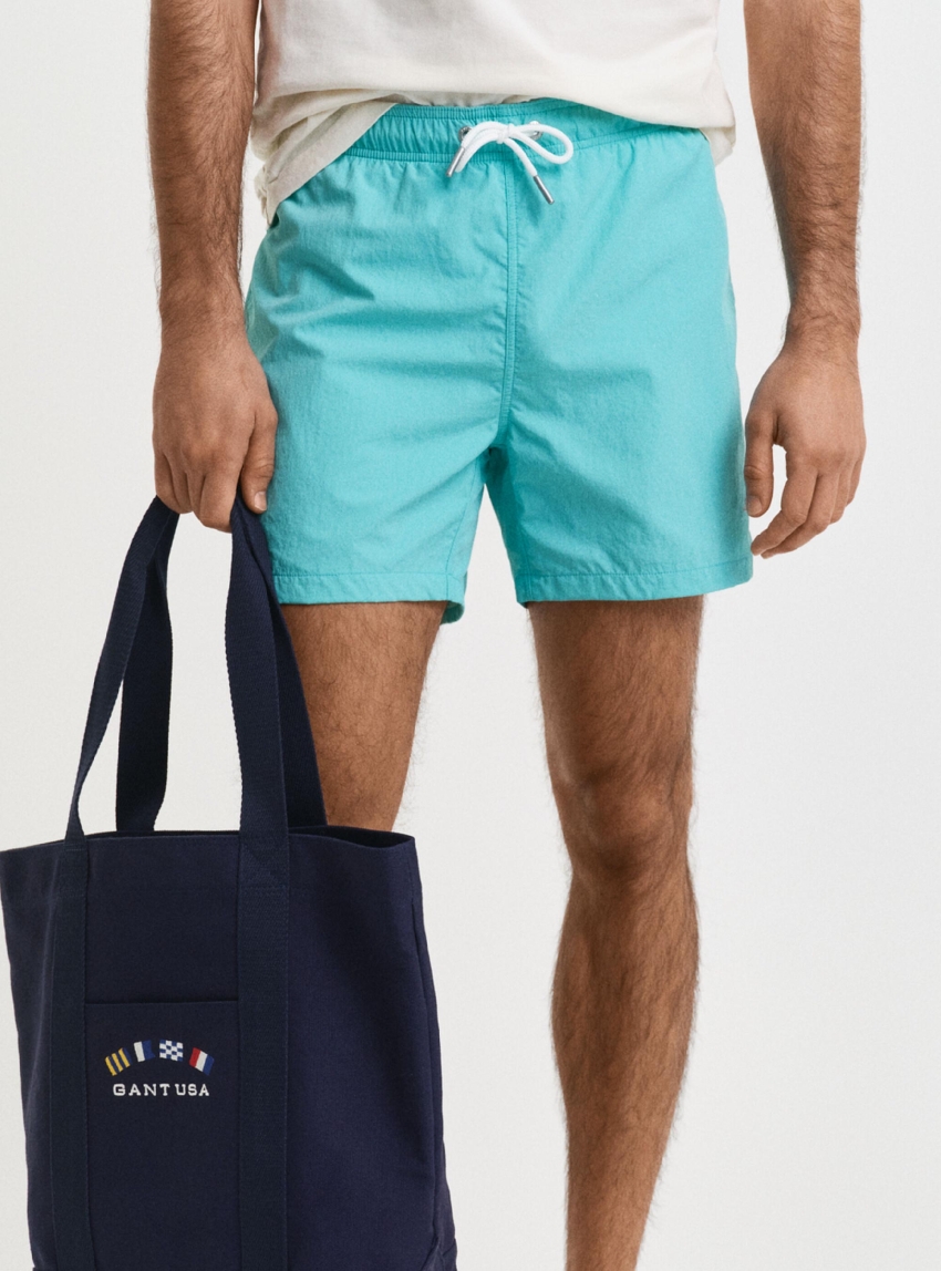 Gant Regular Fit Swim Shorts - Aquamarine
