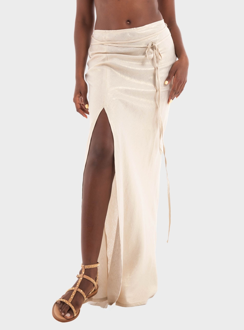 Black & Black  Skirt - Cream