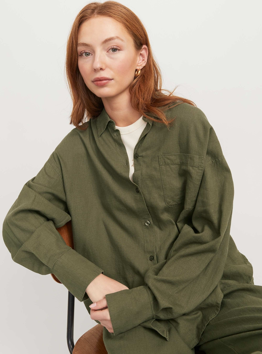 JJXX Jamie Breeze Summer Shirt - Olive 
