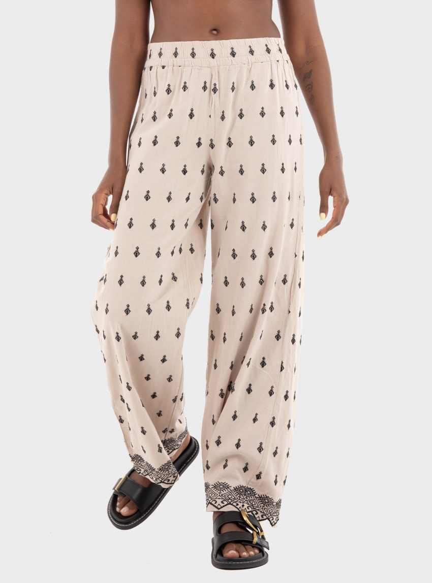 Only Willa Detail Pants - Pumice Stone