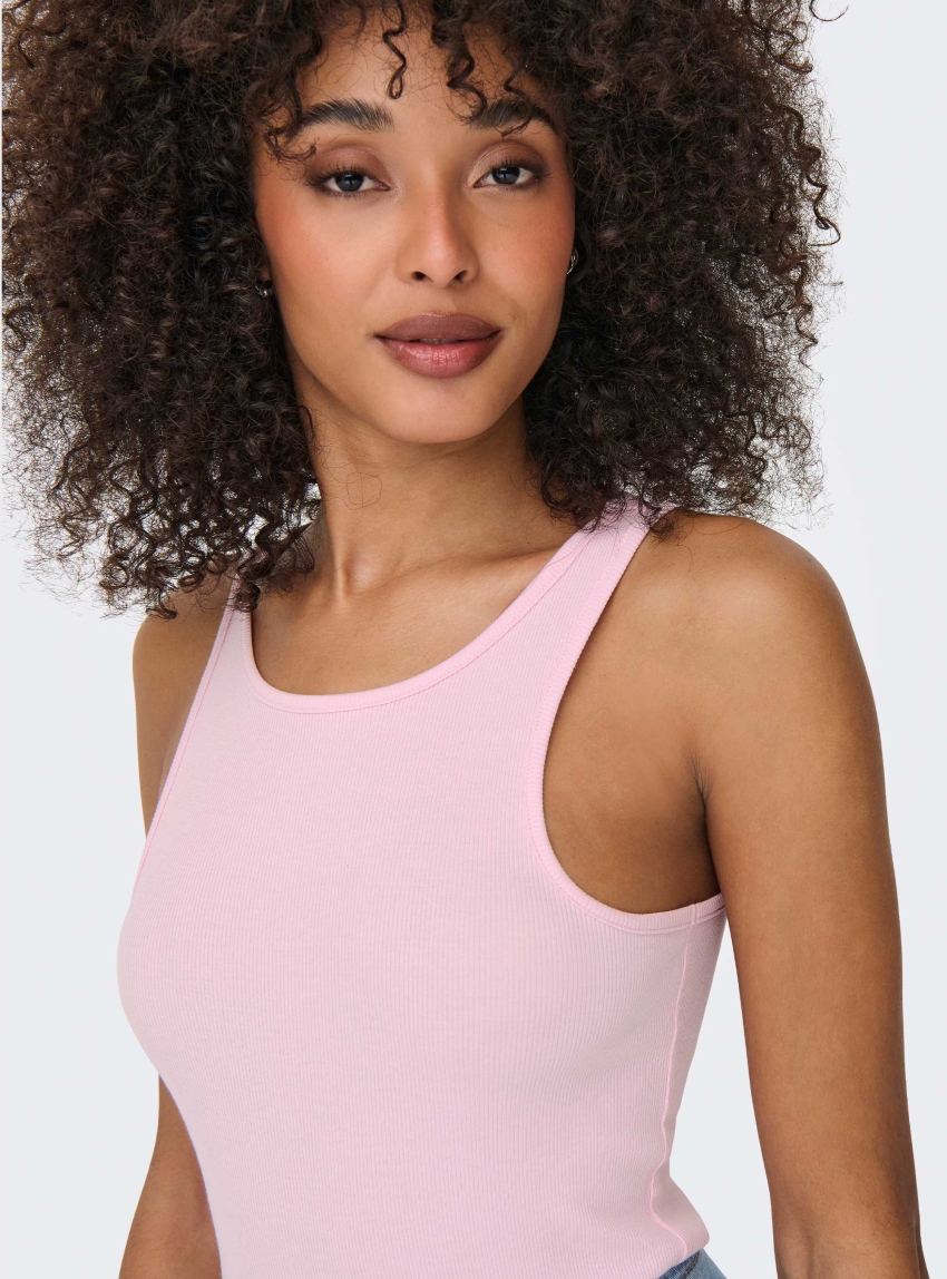 Only Kenya Rib Tank Top - Pink